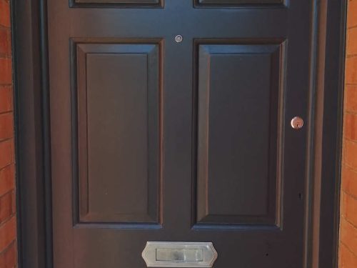 Front door restoration Anthracite Grey