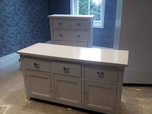 Furniture painting sideboard Farrow and Ball Blackened
