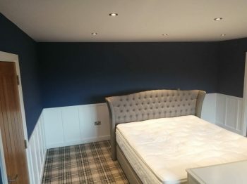 Bedroom Farrow and Ball Oval Room Blue White Panel