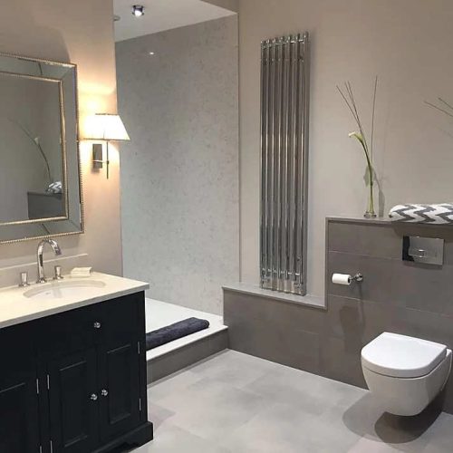 En-suite Matt Emulsion Silver Lining