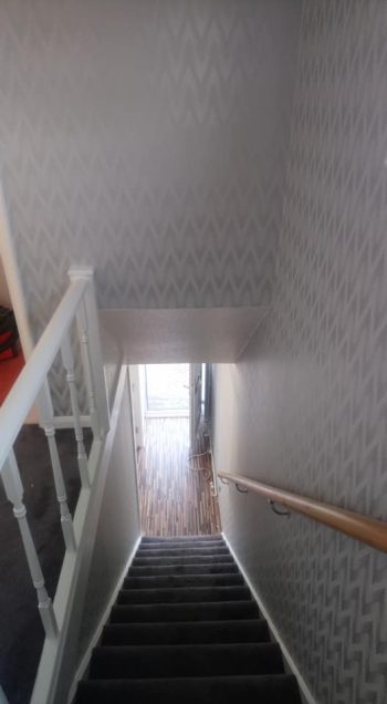 Foil Wallpaper Stairwell