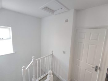 Stairs Farrow and Ball all white