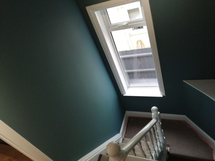 Stairs Farrow and Ball Hague Blue alt view