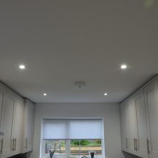 Paint Spraying Kitchen Ceiling with Johnstones Perfect Matt and Walls with Johnstones Cleanable Matt