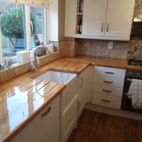 Kitchen wooden worktop Danish Oil