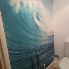 Mural bathroom ocean wave