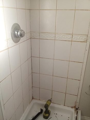 Shower refurb preparation