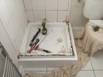 Shower refurb strip out sealant